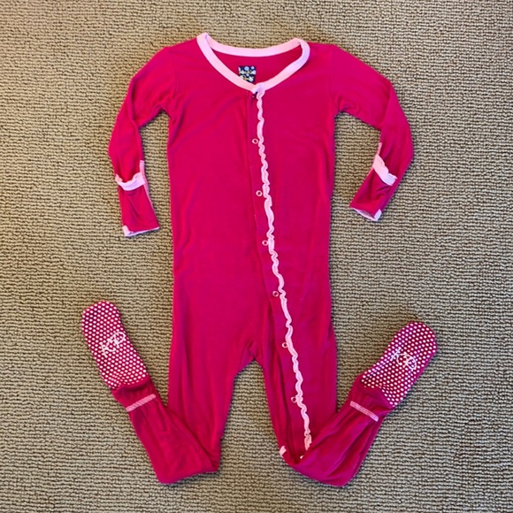 Kickee Pants Ruffle Footie with Snaps - PLAY - Picture 1 of 7